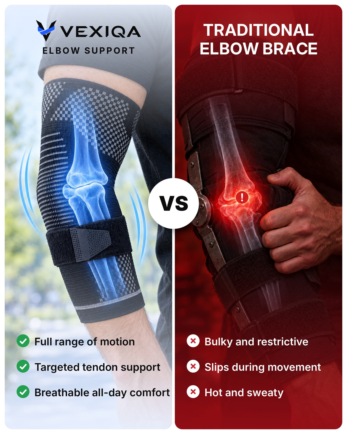 VEXIQA Elbow Sleeve + Counterforce Strap